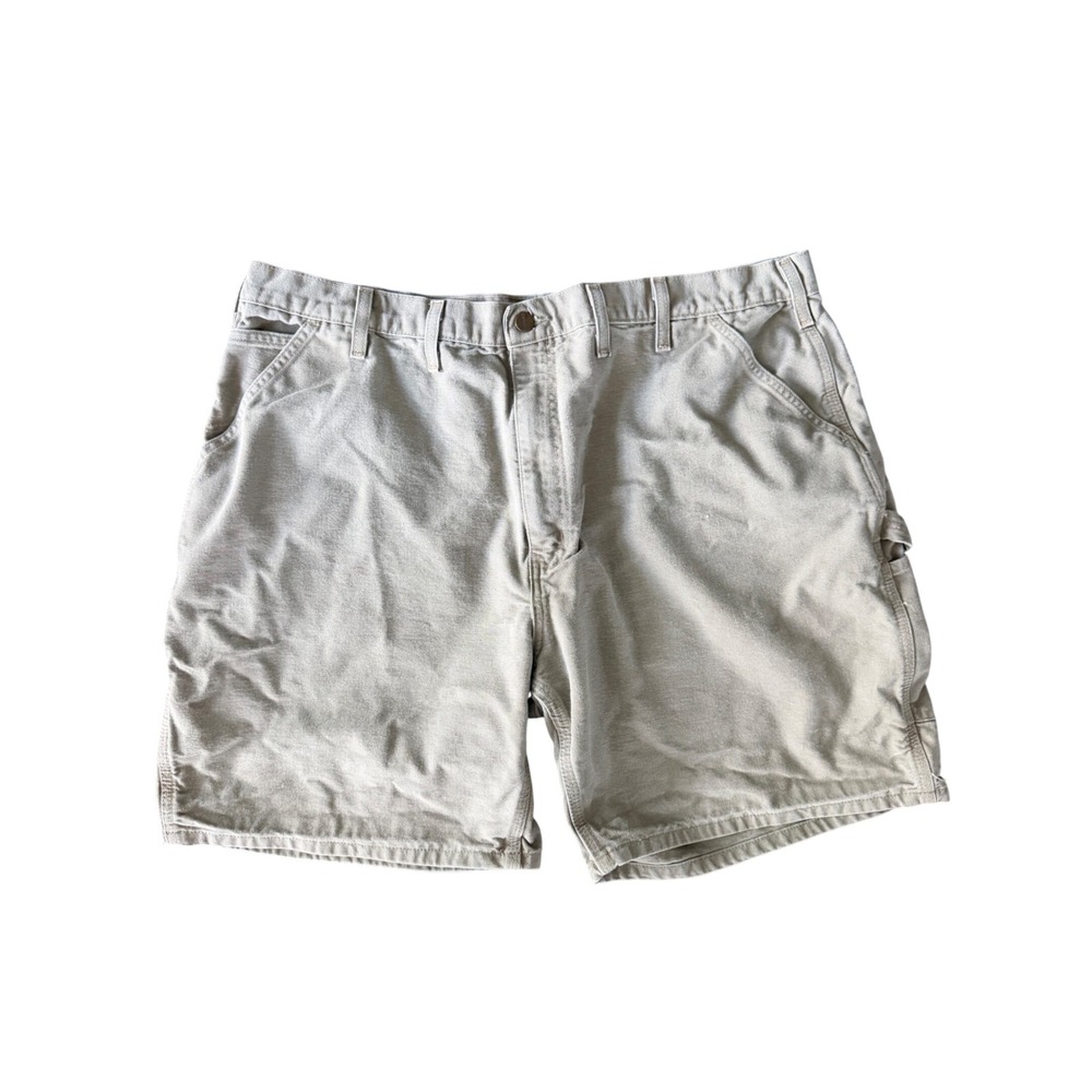 Carhartt Men's 44 Gray Canvas Heavy Duty Utility Cargo Shorts | SKU 1039